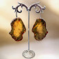 Boucles Ambre brute polie Argent 925