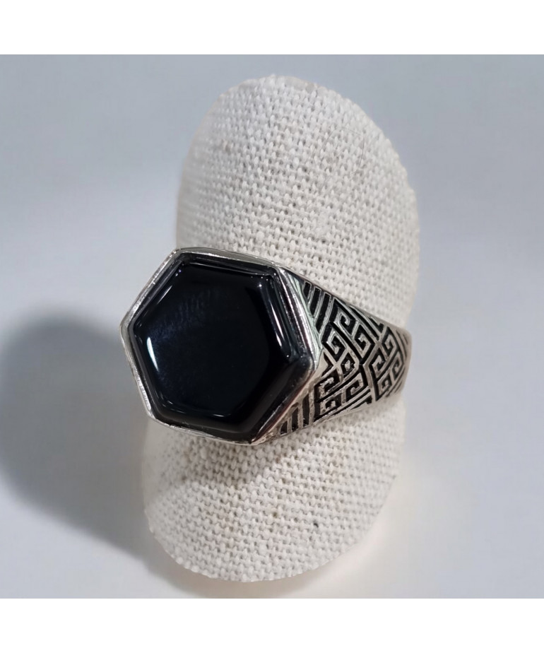 Bague Onyx Argent 925 Taille 67