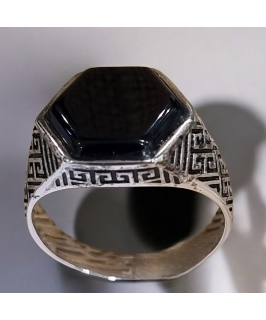 Bague Onyx Argent 925 Taille 67