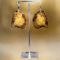 Boucles Ambre brute polie Argent 925