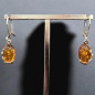 Boucles Ambre Ovales Argent 925