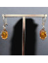 Boucles Ambre Ovales Argent 925