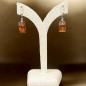 Boucles Ambre Rectangles Argent 925