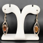 Boucles Ambre Ovales Argent 925