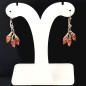 Boucles Ambre feuilles Argent 925