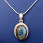 Pendentif Labradorite Ovale sur chaîne Argent 925 (s)