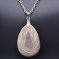 Pendentif Agate du Botswana sur chaîne