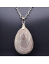Pendentif Agate du Botswana sur chaîne