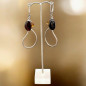 Boucles Ambre Cognac Dark et Light  Argent 925