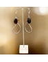 Boucles Ambre Cognac Dark et Light  Argent 925