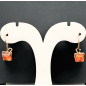 Boucles Ambre carrées Argent 925