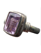 Bague améthyste argent 925 taille 52