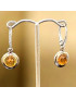 Boucles Ambre Demi-Boules Argent 925