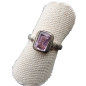 Bague améthyste argent 925 taille 52