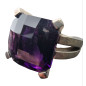 Bague améthyste argent 925 taille 59