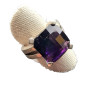 Bague améthyste argent 925 taille 59