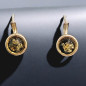 Boucles Ambre végétal rondes Argent 925