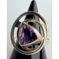 Bague améthyste argent 925 taille 58