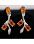 Boucles Ambre feuilles Argent 925