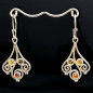 Boucles Ambre trois couleurs Argent 925