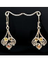 Boucles Ambre trois couleurs Argent 925