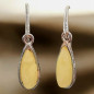 Boucles Ambre Gouttes Argent 925