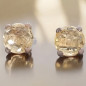 Boucles Citrine Rondes facettées Argent 925