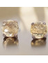 Boucles Citrine Rondes facettées Argent 925