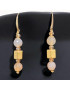 Boucles Agate de feu et Zirconium Plaqué or (s)