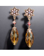 Boucles Verre de Murano et Swarovski à clips