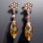 Boucles Verre de Murano et Swarovski à clips