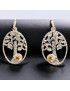 Boucles Citrine facettées Arbre de vie Argent 925