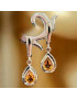 Boucles Citrine Gouttes facettées Argent 925