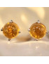 Boucles Citrine Rondes Argent 925