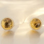 Boucles Citrine Rondes Argent 925