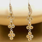 Boucles Citrine Fleurs facettées Argent 925