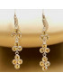 Boucles Citrine Fleurs facettées Argent 925