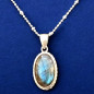 Pendentif Labradorite Ovale Argent 925 avec chaîne