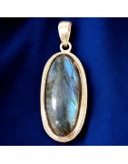 Pendentif Labradorite Ovale Argent 925