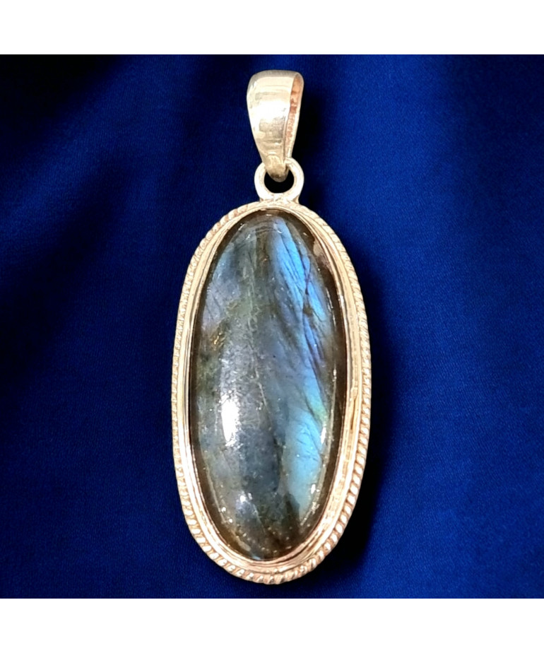 Pendentif Labradorite Ovale Argent 925