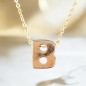 Pendentif lettre B avec chaîne plaqué or (s)