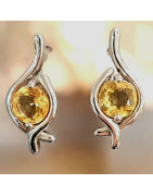 Boucles Citrine Ovales Argent 925 (s)