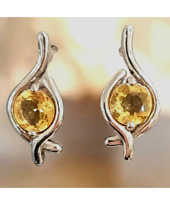 Boucles Citrine Ovales...