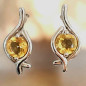 Boucles Citrine Ovales Argent 925 (s)
