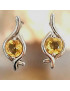 Boucles Citrine Ovales Argent 925 (s)