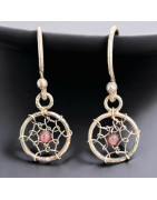 Boucles Tourmaline rose Argent 925 (s)
