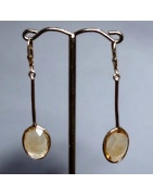 Boucles Citrine facettées Argent 925 (s)