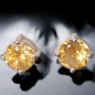 Boucles Citrine Rondes facettées Argent 925 (s)