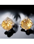 Boucles Citrine Rondes facettées Argent 925 (s)