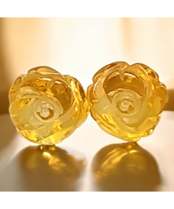 Boucles Citrine Fleurs...